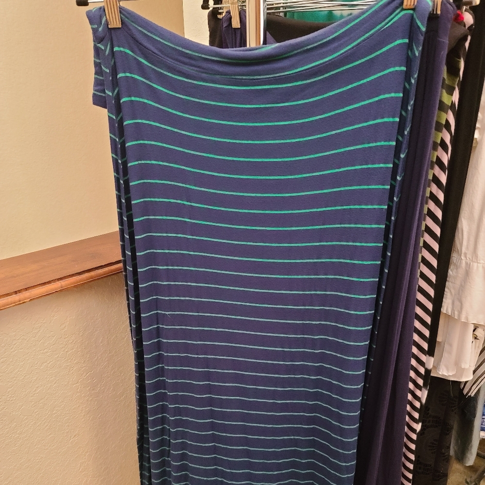 Women's stripped maxi skirt